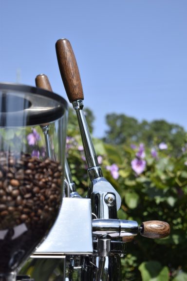 Handhebel Siebträgermaschine des Kaffeefahrrads
